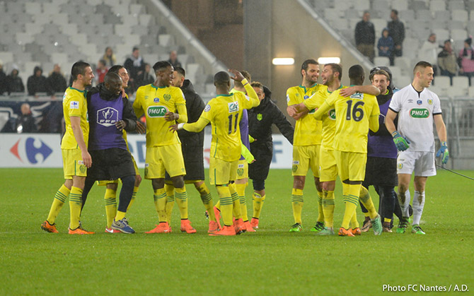 La joie des Canaris qui ont pris leur billet pour les quarts de finale Ă la 118'